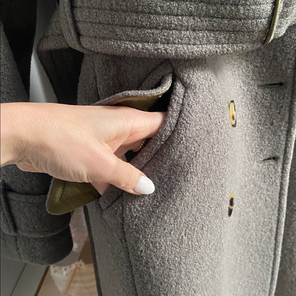 J. Crew Italian Boiled Wool Coat in Green - Picture 7 of 8